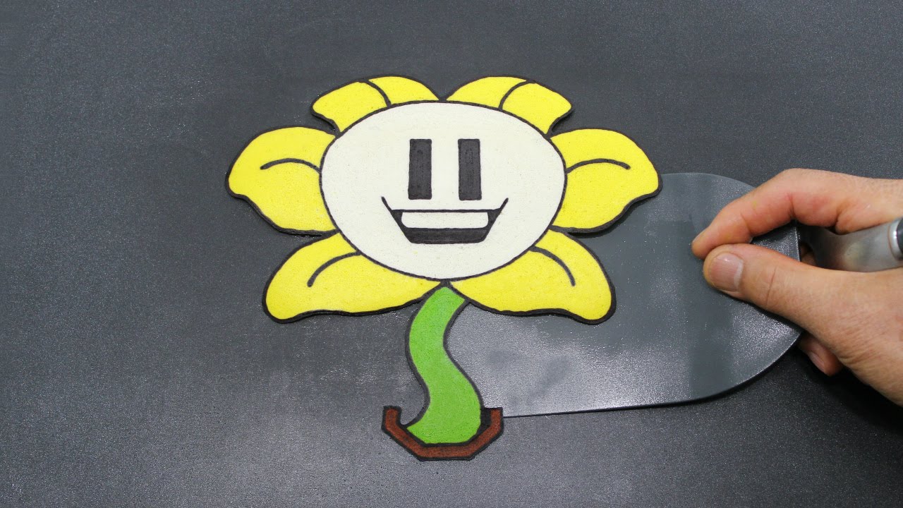 Flowey The Flower Undertale Pancake Art Youtube