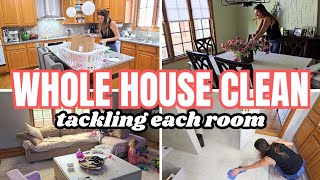 WHOLE HOUSE CLEAN WITH ME | My House Was SO Dirty 😳 Extreme Cleaning Motivation
