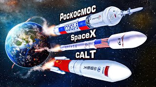 Кто Первым ДОБЕРЕТСЯ ДО МАРСА? | Космические Ракеты России vs США vs Китай