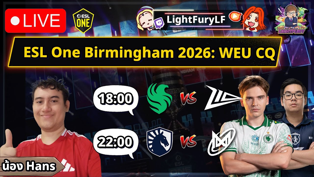 🔴[Dota2] ดูแข่ง Falcons ⚔️ Z10 / Liquid ⚔️ Nigma Galaxy (ฺBo3)🏆ESL One Birmingham 2026: WEU CQ Day 1