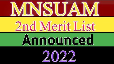 Muhammad Nawaz Sharif University of Agriculture Multan 2nd Merit List Update 2022 |MNSUAM 2nd List