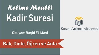 Kelime Mealli Kuran-Kadir Suresi