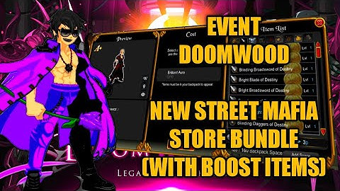 AQW PS - NEW NECROMANCER CLASS + STREET MAFIA BUNDLE REVIEW ("ORIGIN SAGA" DoomWood Event) 2023