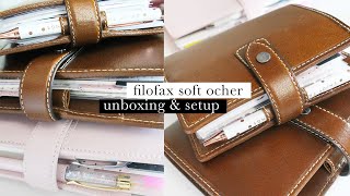 Filofax Personal Malden Soft Ocher Unboxing & Setup | Ariebea