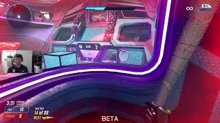 Destroying roommate in toxic splitgate 1v1 (facecam) (low quality because ps5 streamings terrible)