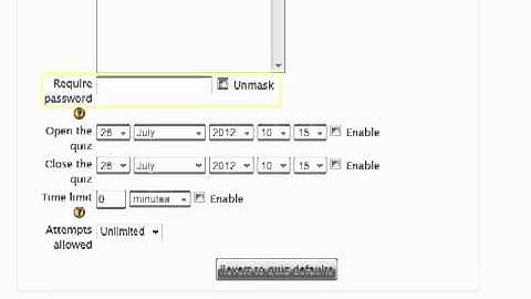 User Override settings in Quizzes
