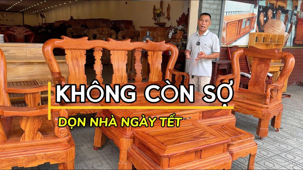 Dọn Nhà Dịp Tết Không Còn Là Nỗi Lo / Bộ Bàn Ghế Minh Quốc Triện Cột 12 6 Món Gỗ Hương Đá