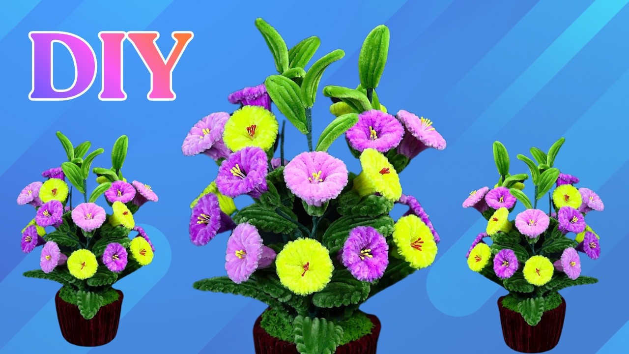 👉 Unique 3-Color Velvet Wire Bell Flower Pot – Super Beautiful & Easy DIY ✨
