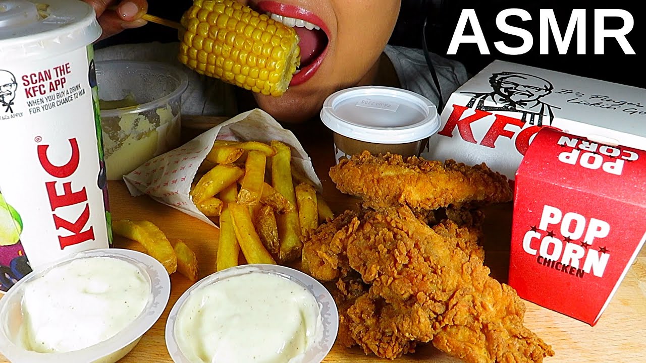 ASMR KFC BONELESS BANQUET *NO TALKING* CRUNCHY EATING SOUNDS YouTube