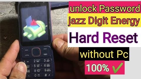 Hard Reset Jazz Digit 4G energy  without pc| unlock password Jazz Digit 4G energy