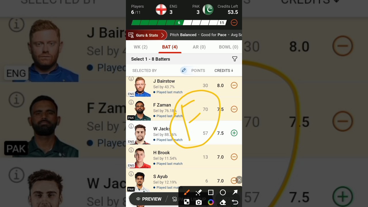 ENG vs PAK Dream11 Team | ENG vs PAK 3rd T20 Dream11 Prediction | England vs Pakistan Dream11 Team