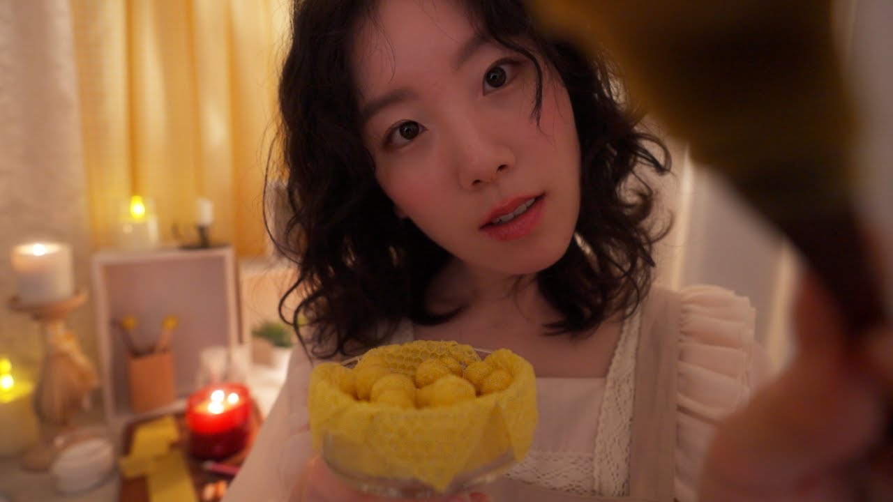 ASMR(Субтитры✔️) 🐝🍯 Лечебная терапия с пчелиным воском для глубокого сна