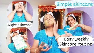 Weekly Skin Care routine For Clear&healthy skin | Night Skincare | Step By Step✨ #nightskincare