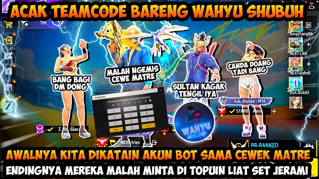 ACAK TEAMCODE SAMA WAHYU SHUBUH DIBULLY SAMA 2 CEWEK MATRE SAMPE KESEL AUTO KASIH PAHAM PAKE JERAMI😱