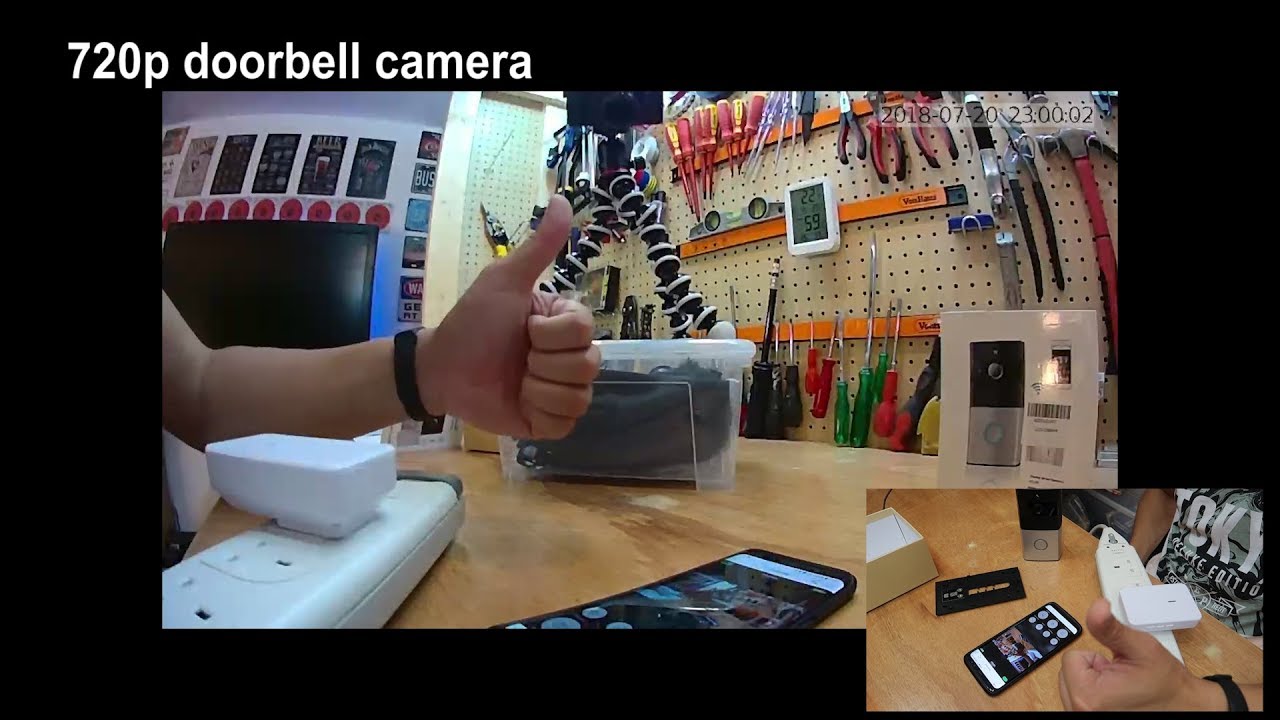 Accfly 720P HD WIFI Security Camera with Chime Open box and demo test ...