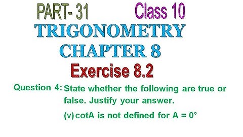 Trigonometry Chapter 8 Ex 8.2 Question 4(v) - Class 10 Maths Solutions NCERT Hindi