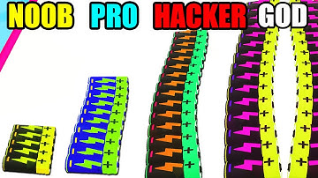 NOOB vs PRO vs HACKER vs GOD in Battery Run (New Update)