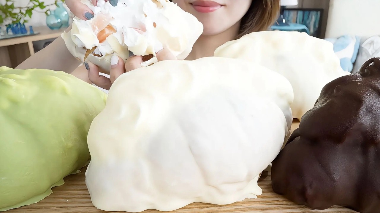 【ASMR】今韓国で話題の食べられるスクイーズ作ってみた【EATINGSOUNDS/咀嚼音】