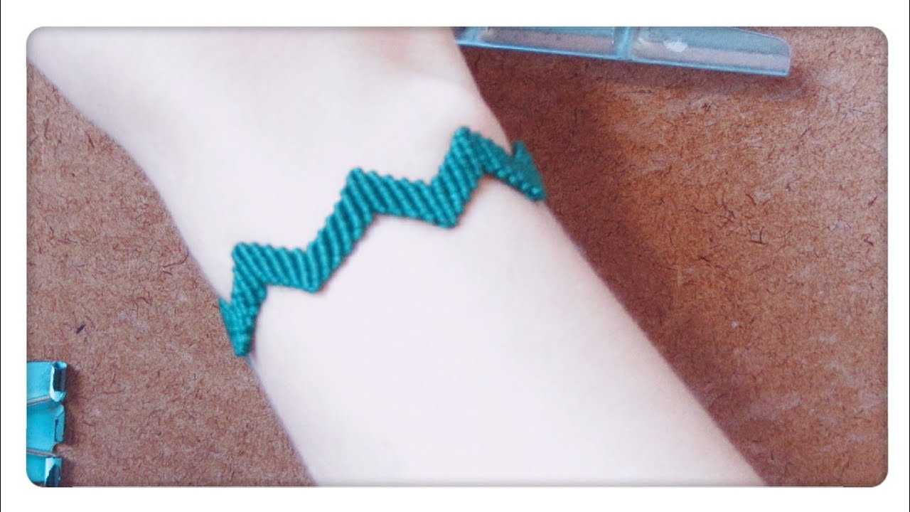 Pulseira Macrame Zig Zag