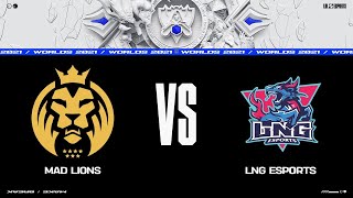 MAD vs. LNG | Worlds 2021 Групповая стадия День 3 | MAD Lions vs. LNG Esports