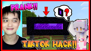 ATUN MEMBUAT NETHER PORTAL PALING UNIK DENGAN TIKTOK HACK !! Feat @sapipurba  Minecraft