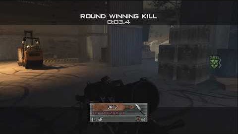 Throwing knife across map. MW2 Scrapyard - Game Winning Killcam. AMAZING!