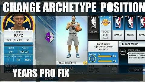YEARS PRO CHANGE POSITION AND ARCHETYPE v49 | NBA2K19 MOBILE ANDROID