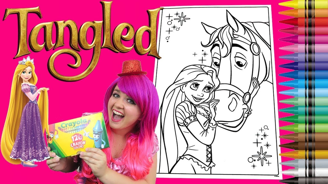 Gambar Coloring Rapunzel Tangled Disney Giant Book Page Crayola Crayons ...