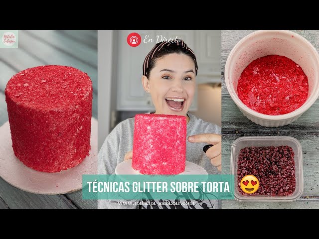 😃Dos TÉCNICAS para Decorar Tortas CON GLITTER o DIAMANTINA casera