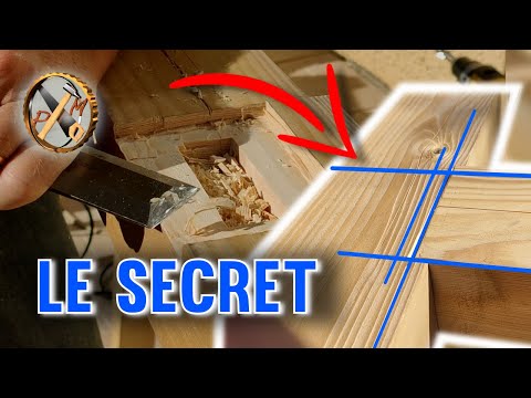 Le SECRET d'un assemblage TENON MORTAISE - L'ERREUR à EVITER - CHARPENTE BOIS TRADITIONNELLE