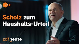 Haushalts-Krise: Regierungserklärung von Kanzler Scholz | ZDFheute live
