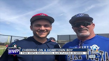 Park Vista cheers on former student athlete playing in the World Series