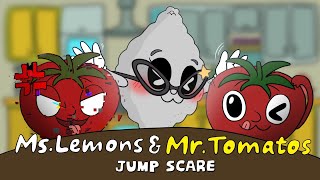 Cute Mr Tomato and Cute Ms.LemonS jumpscare animation