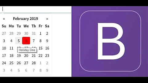 How to add title/label and colour on specific date using bootstrap datepicker