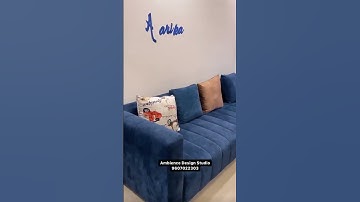 Living room renovation ✨Living room decor idea ✨ Sofa design ✨blue sofa ✨home interior book library