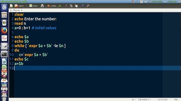 Shell Script to find the Fibonacci Series