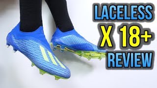 MO SALAH NEW FOOTBALL BOOTS! - LACELESS ADIDAS X 18 Laceless (REVIEW + ON FEET) screenshot 1