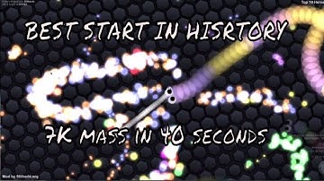 Slither.io Best Start in History + 7k Mass In 40 Seconds + Crazy Modded Gameplay!