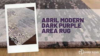 Abril Modern Dark Purple Area Rug