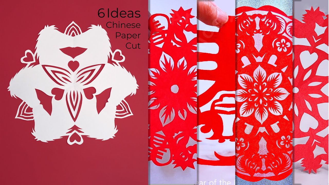 6 Ideas Chinese Paper Cutting New year Decor｜六款经典2026新年解压剪纸，简单手工 ! 马年必备剪纸教程