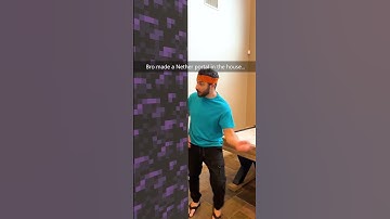 We made a REAL Nether Portal… #shorts #gaming #minecraft