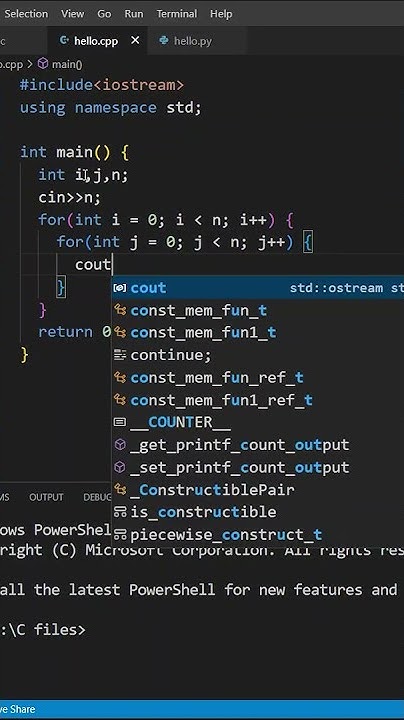 C++ pattern printing - 1 #programming - YouTube