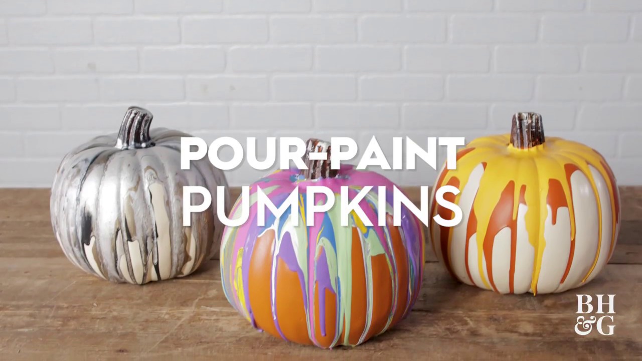 Pour-Paint Pumpkins | Made By Me Crafts | Better Homes & Gardens - YouTube