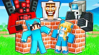 Build to SURVIVE With SPEAKER FAMILY in Minecraft With Crazy Fan Girl!