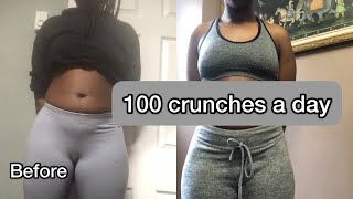 I did 100 crunches a day for 30 days | abs in 30 days