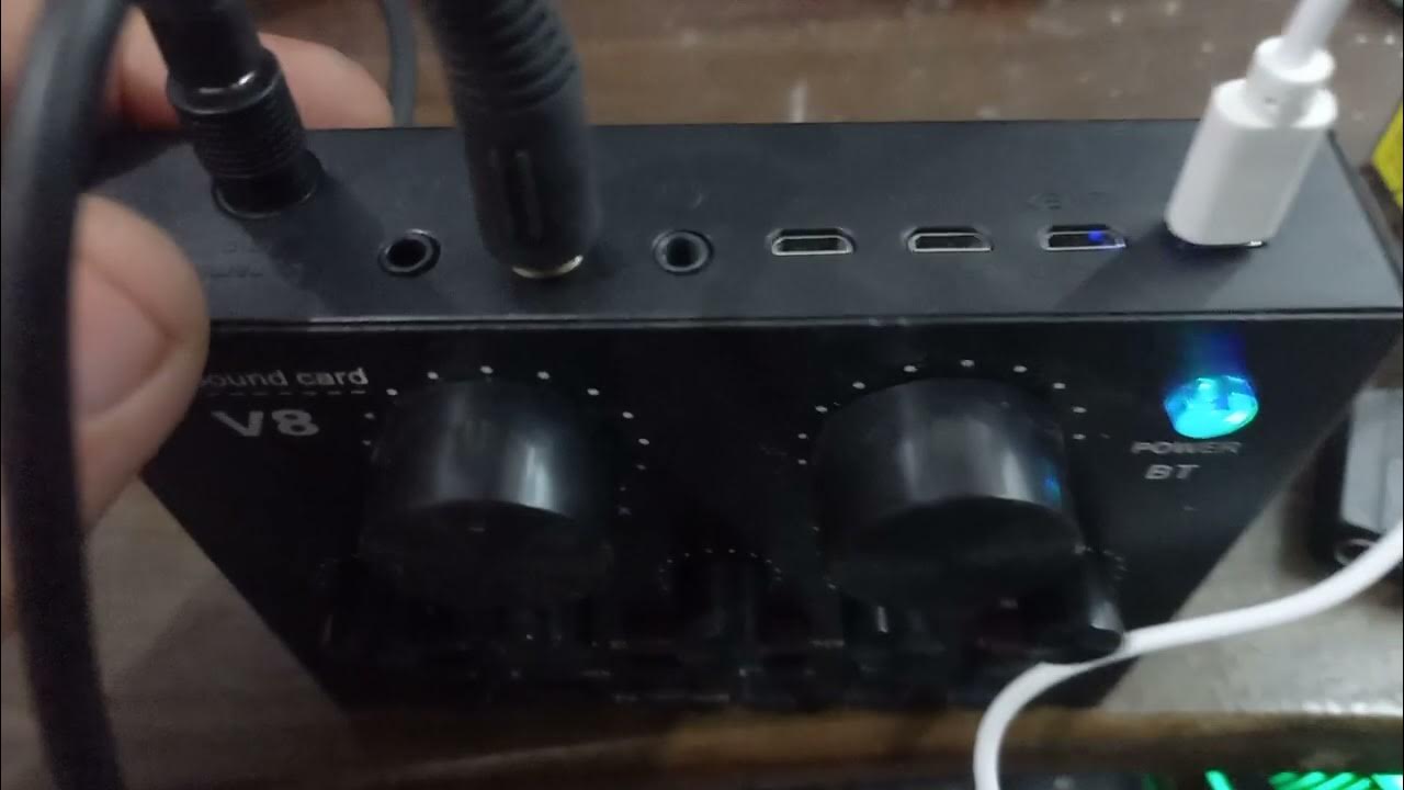 Tarjeta de audio V8 Tutorial español conexiones YouTube