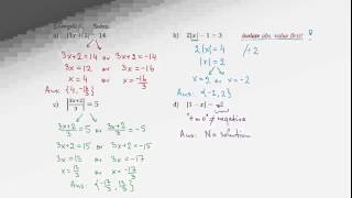 2.7a Absolute Value Equations