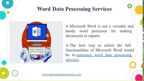 Word Data Processing Services - Data Entry India Outsource
