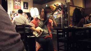 Shamisen Player at Aomori-Style Izakaya in Tokyo