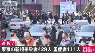 東京　新規感染429人　重症者111人きのうより3人減(2021年2月7日)